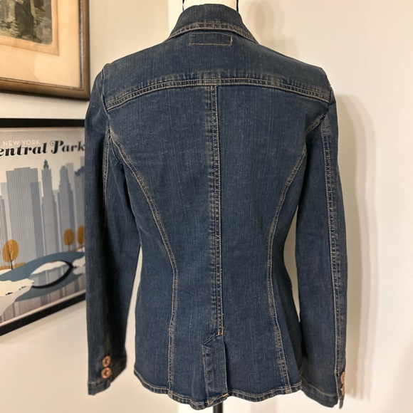 Levi Strauss Denim Blazer with Gold Button Detail SZ S - Picture 3 of 5